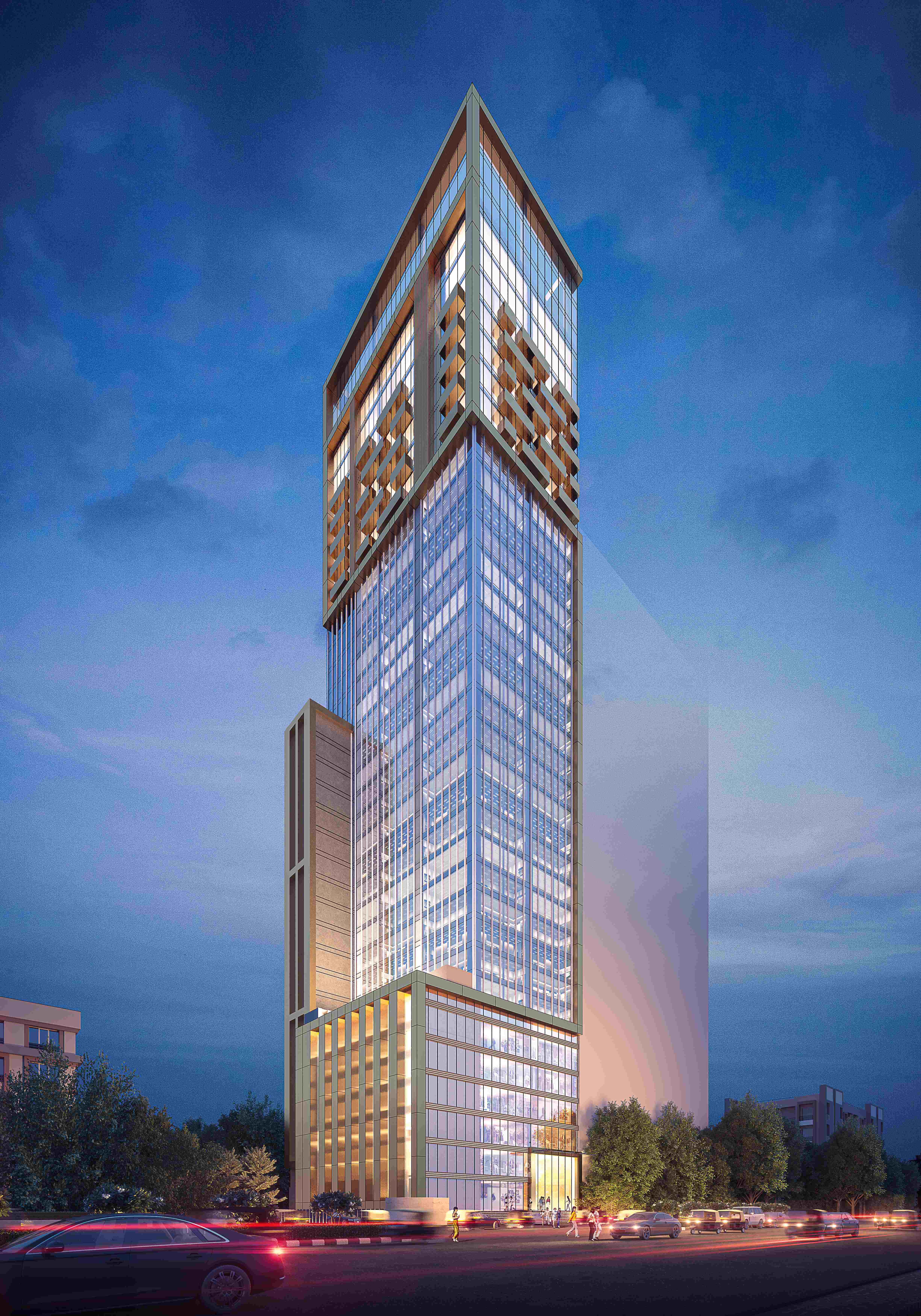 Esspee Square exterior view showcasing modern architecture and premium design by Bhatia Group™