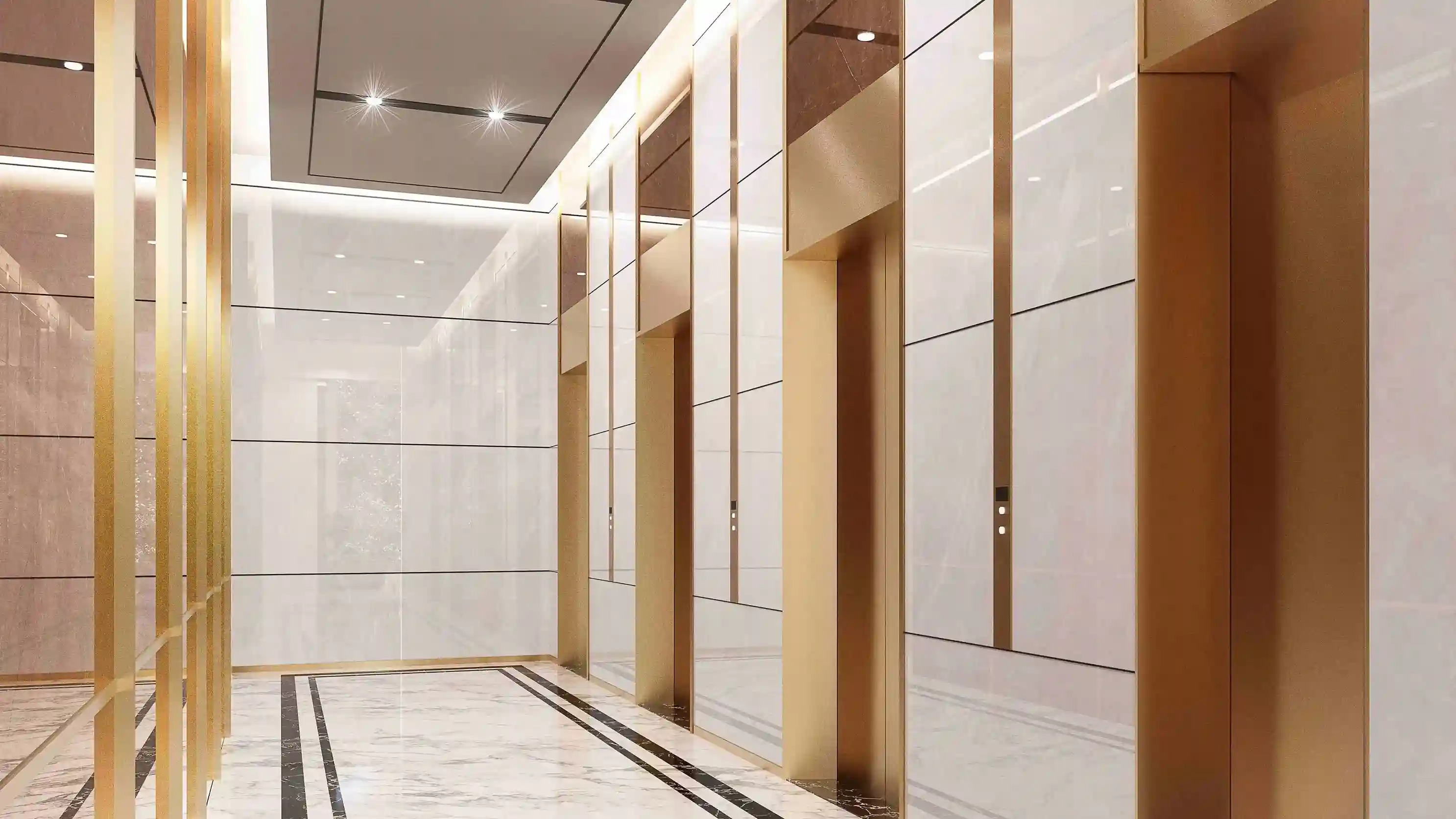 Modern luxury hotel lobby