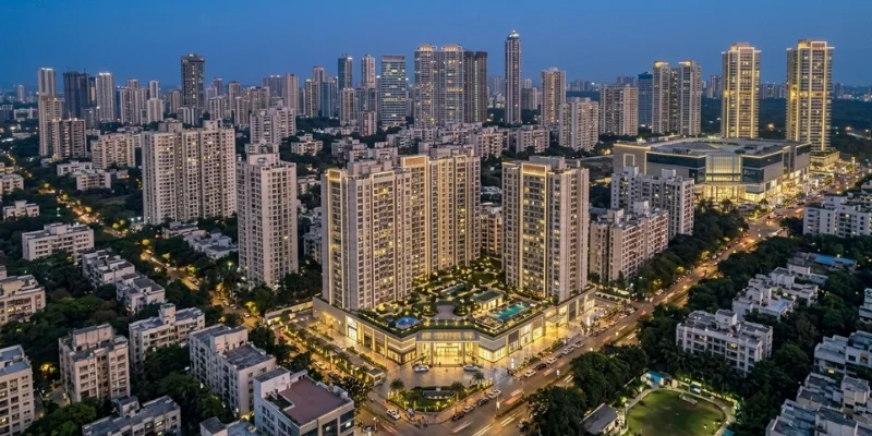 Modern residential buildings in Borivali West showcasing family luxury living